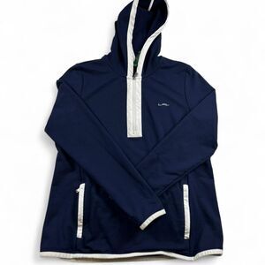 Ralph Lauren L-RL Lauren Active Quarter Zip Hoodie Navy Blue Women’s L Y2K